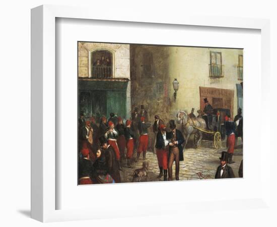 Students in the City, 1864-Ricardo Balaca-Framed Giclee Print