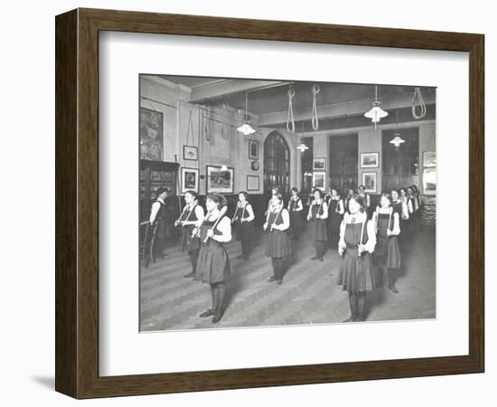 Students in the Gymnasium, Ackmar Road Evening Institute for Women, London, 1914-null-Framed Photographic Print