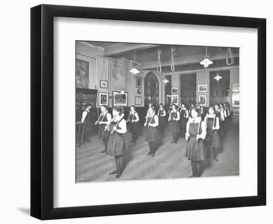 Students in the Gymnasium, Ackmar Road Evening Institute for Women, London, 1914-null-Framed Photographic Print