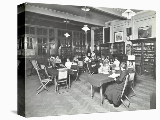 Students in the Social Hall, Ackmar Road Evening Institute for Women, London, 1914-null-Stretched Canvas