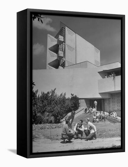 Students on Campus of Florida Southern University Designed by Frank Lloyd Wright-Alfred Eisenstaedt-Framed Stretched Canvas