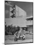 Students on Campus of Florida Southern University Designed by Frank Lloyd Wright-Alfred Eisenstaedt-Mounted Photographic Print