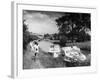 Students on Canal-null-Framed Photographic Print