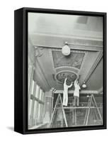 Students Painting a Design on the Ceiling, School of Building, Brixton, London, 1939-null-Framed Stretched Canvas