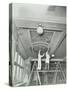 Students Painting a Design on the Ceiling, School of Building, Brixton, London, 1939-null-Stretched Canvas