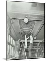 Students Painting a Design on the Ceiling, School of Building, Brixton, London, 1939-null-Mounted Photographic Print