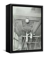 Students Painting a Design on the Ceiling, School of Building, Brixton, London, 1939-null-Framed Stretched Canvas