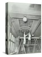 Students Painting a Design on the Ceiling, School of Building, Brixton, London, 1939-null-Stretched Canvas