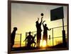 Students Play a Basketball Game as the Sun Sets at Bucks County Community College-null-Framed Photographic Print