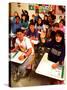 Students Raising Hands in 8th Grade Math Class-Bill Bachmann-Stretched Canvas