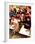 Students Raising Hands in 8th Grade Math Class-Bill Bachmann-Framed Photographic Print