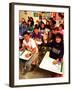 Students Raising Hands in 8th Grade Math Class-Bill Bachmann-Framed Photographic Print