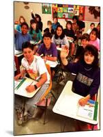 Students Raising Hands in 8th Grade Math Class-Bill Bachmann-Mounted Photographic Print