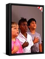 Students Reciting Pledge of Allegiance-Bill Bachmann-Framed Stretched Canvas