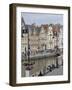 Students Relaxing Along Banks of Graslei, Ghent, Belgium-James Emmerson-Framed Photographic Print