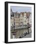 Students Relaxing Along Banks of Graslei, Ghent, Belgium-James Emmerson-Framed Photographic Print
