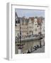 Students Relaxing Along Banks of Graslei, Ghent, Belgium-James Emmerson-Framed Photographic Print