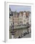 Students Relaxing Along Banks of Graslei, Ghent, Belgium-James Emmerson-Framed Photographic Print