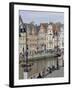 Students Relaxing Along Banks of Graslei, Ghent, Belgium-James Emmerson-Framed Photographic Print