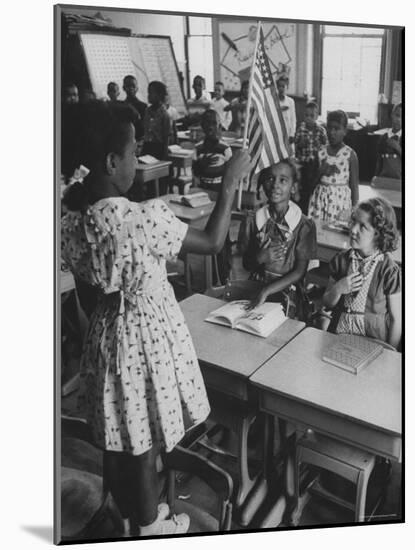Students Sitting in Newly Integrated Classroom-James Burke-Mounted Photographic Print