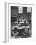 Students Sitting in Newly Integrated Classroom-null-Framed Photographic Print
