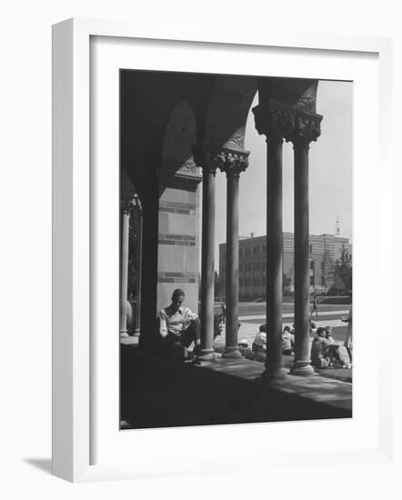 Students Studying on a Spring Day at the UCLA Campus-Martha Holmes-Framed Photographic Print