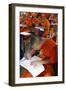 Students taking an exam, Mahachulalongkornrajavidalaya University, Chiang Mai campus, Thailand-Godong-Framed Photographic Print