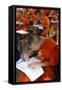 Students taking an exam, Mahachulalongkornrajavidalaya University, Chiang Mai campus, Thailand-Godong-Framed Stretched Canvas