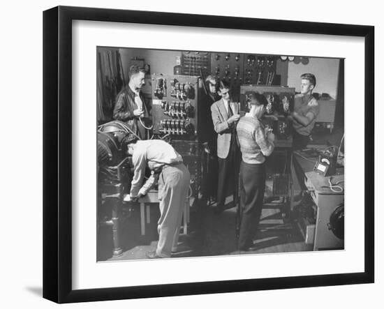 Students Working in Electrical Engineering Class-Peter Stackpole-Framed Photographic Print