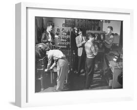 Students Working in Electrical Engineering Class-Peter Stackpole-Framed Photographic Print