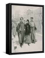 Students-Frederic De Haenen-Framed Stretched Canvas