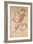 Studies for a Flagellation: a Man Scourging and the Head of Christ-Jacopo Bassano-Framed Giclee Print