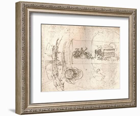 Studies for allegorical compositions, c1472-c1519 (1883)-Leonardo Da Vinci-Framed Giclee Print