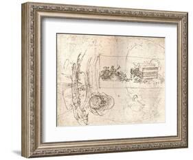 Studies for allegorical compositions, c1472-c1519 (1883)-Leonardo Da Vinci-Framed Giclee Print