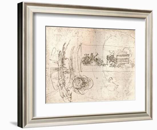 Studies for allegorical compositions, c1472-c1519 (1883)-Leonardo Da Vinci-Framed Giclee Print