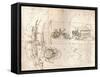 Studies for allegorical compositions, c1472-c1519 (1883)-Leonardo Da Vinci-Framed Stretched Canvas