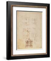 Studies for Architectural Composition in the Form of a Triumphal Arch, C.1516-Michelangelo Buonarroti-Framed Giclee Print