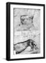 Studies for the Ceiling of the Sistine Chapel, Rome, 1913-Caravaggio-Framed Giclee Print