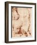 Studies for the Figure of the Cross-Bearer in the Last Judgement, Sistine Chapel, Rome, 1913-Michelangelo Buonarroti-Framed Giclee Print