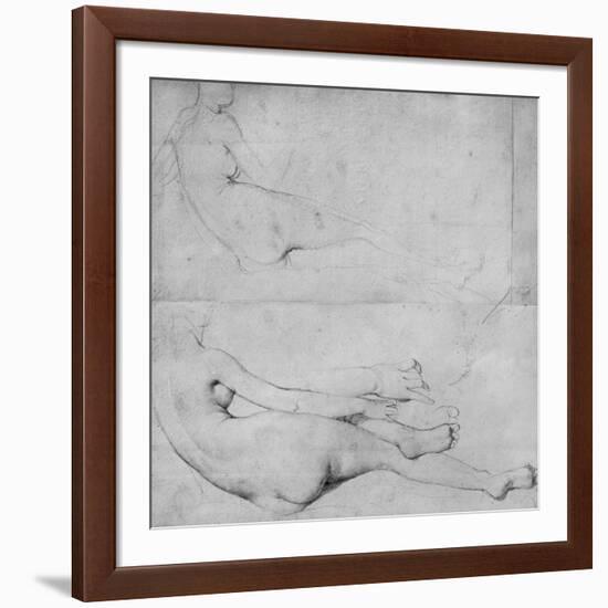 Studies for the Grande Odalisque-Jean-Auguste-Dominique Ingres-Framed Giclee Print