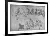 'Studies for the Last Supper', c1480 (1945)-Leonardo Da Vinci-Framed Giclee Print