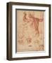 Studies for the Libyan Sibyl (recto), c.1510-11-Michelangelo Buonarroti-Framed Giclee Print