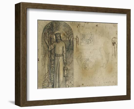 Studies for 'The Light of the World'-William Holman Hunt-Framed Giclee Print