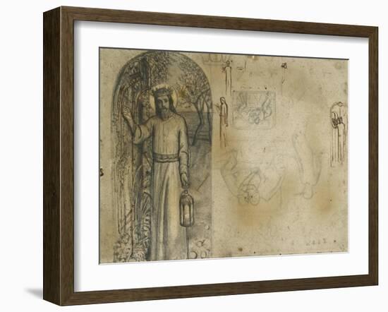 Studies for 'The Light of the World'-William Holman Hunt-Framed Giclee Print