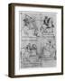 Studies for the Sforza Monument, C1488-1493-Leonardo da Vinci-Framed Giclee Print