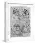 Studies for the Sforza Monument, C1488-1493-Leonardo da Vinci-Framed Giclee Print