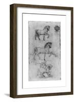 Studies for the Trivulzio Monument, C1508-Leonardo da Vinci-Framed Premium Giclee Print