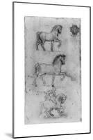 Studies for the Trivulzio Monument, C1508-Leonardo da Vinci-Mounted Giclee Print