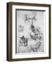 Studies for the Trivulzio Monument, C1508-Leonardo da Vinci-Framed Giclee Print