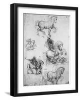 Studies for the Trivulzio Monument, C1508-Leonardo da Vinci-Framed Giclee Print